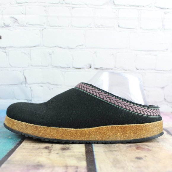 Shoes - Women's Wool Cork Sole Slip-on Clog Slippers Sz 8